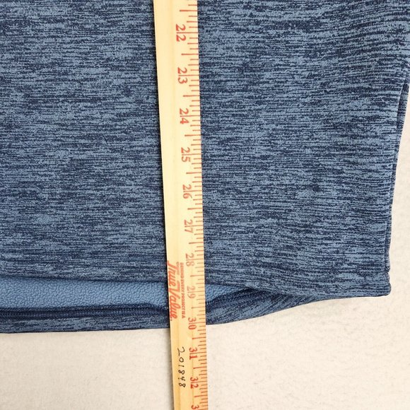 Under Armour Sweater Men Extra Large Blue Heathered Loose Fit Cold Gear Pullover - Picture 5 of 9